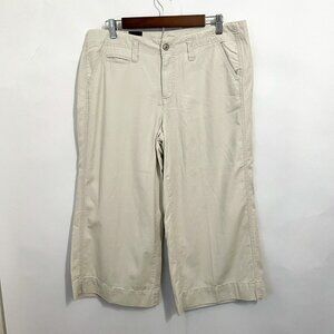 Calvin Klein Women's Pants Cropped Wide Leg Size 14 Khaki NWT